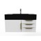 Castello Usa Nile 36" Wall Mounted Vanity With Black Top And Gold Handles CB-MC-36W-GLD-2053-BL - alternate 1